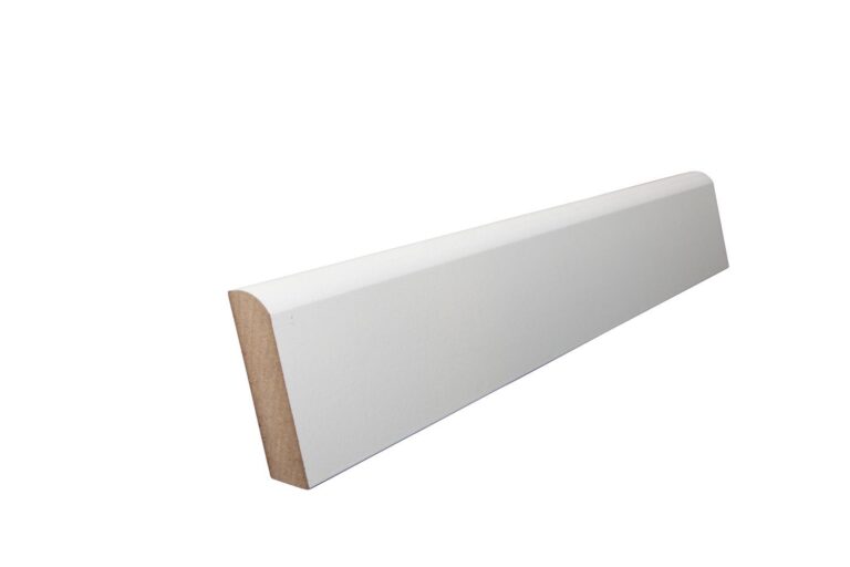19 mm x 78 mm Scheuerleiste MDF weiß grundiert abgerundet (Bild 2)